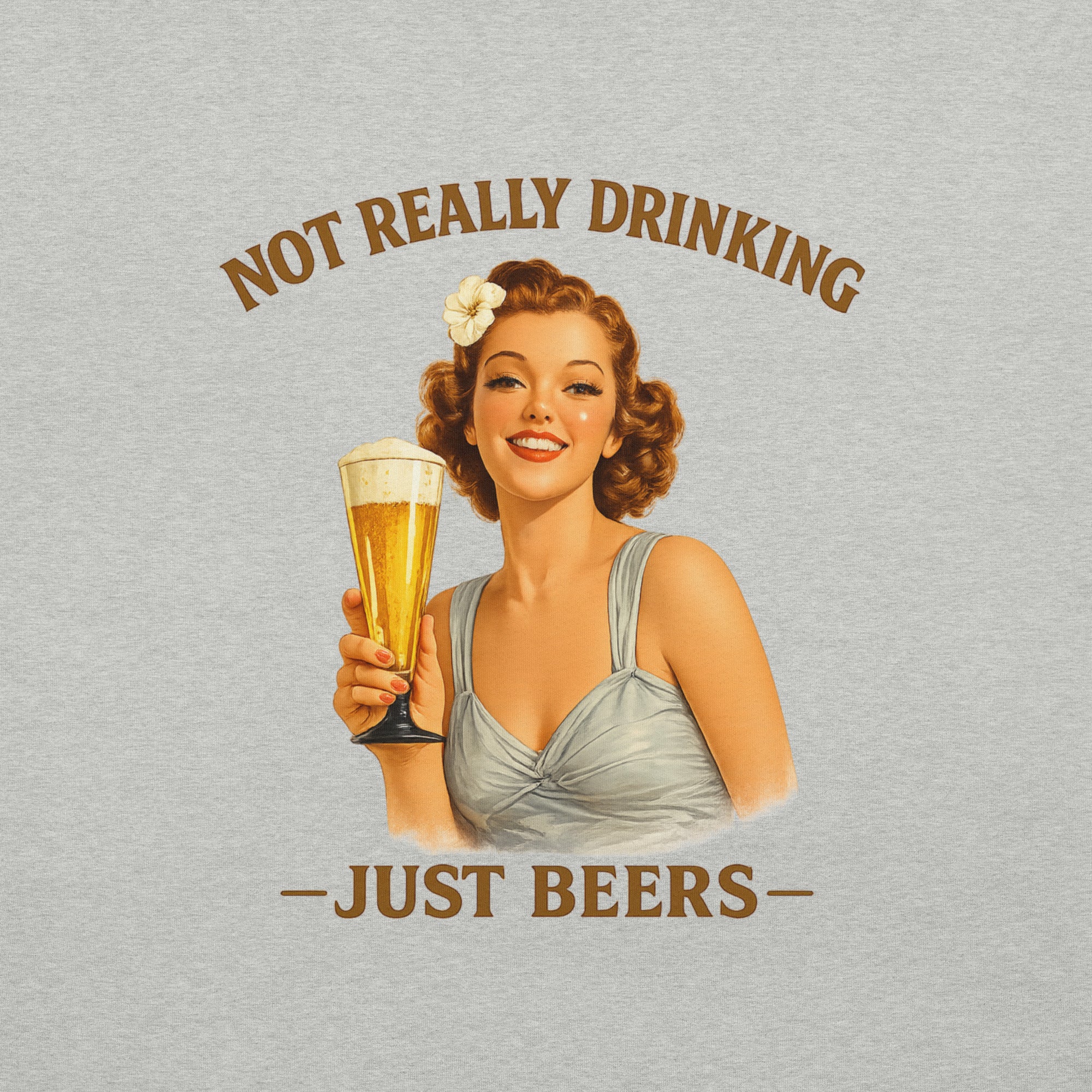 Vintage Just Beers Pin-Up T-Shirt | Not Really Drinking™