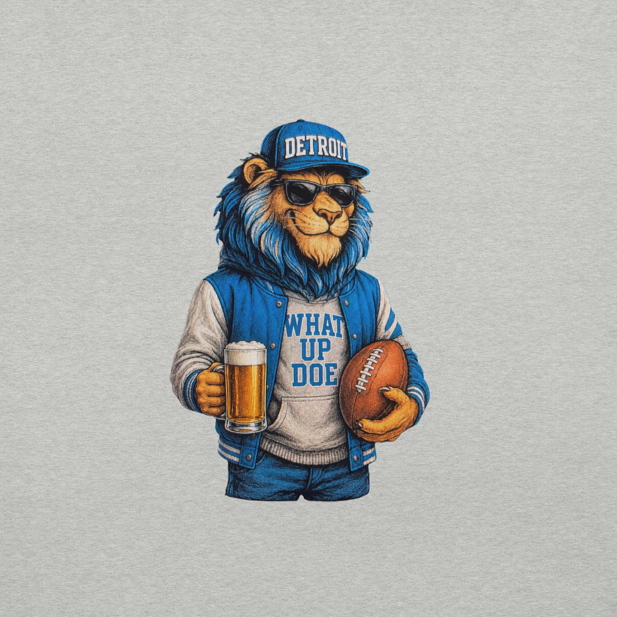 What Up Doe Lion Football T-Shirt | Detroit Inspired