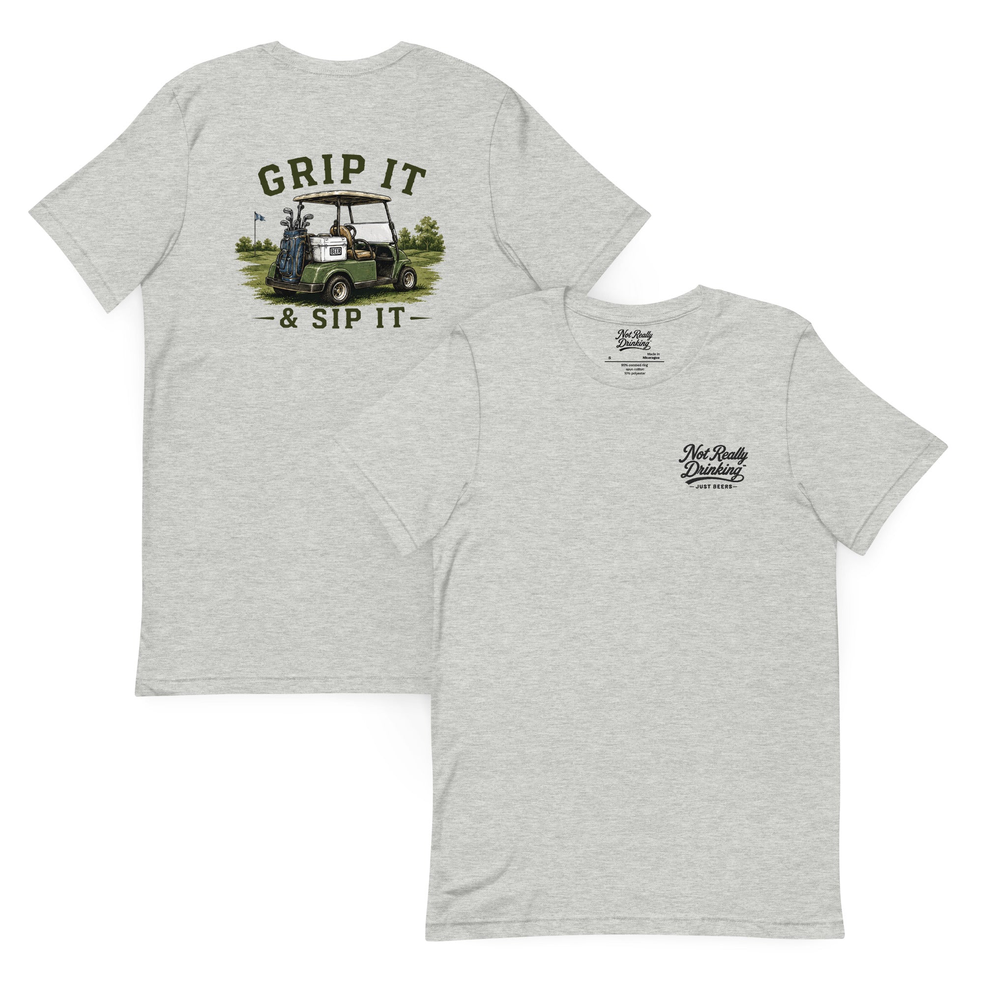 Grip It & Sip It Golf Cart T-Shirt