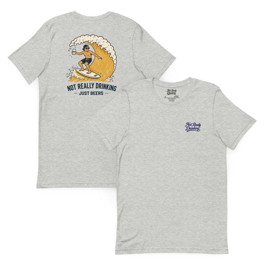 Surfing Beer Wave T-Shirt | Not Really Drinking™