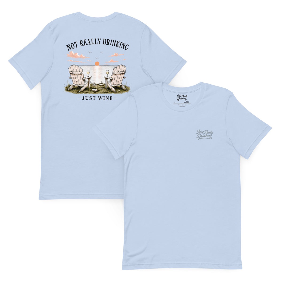 Just Wine Sunset Lake T-Shirt | Not Really Drinking™