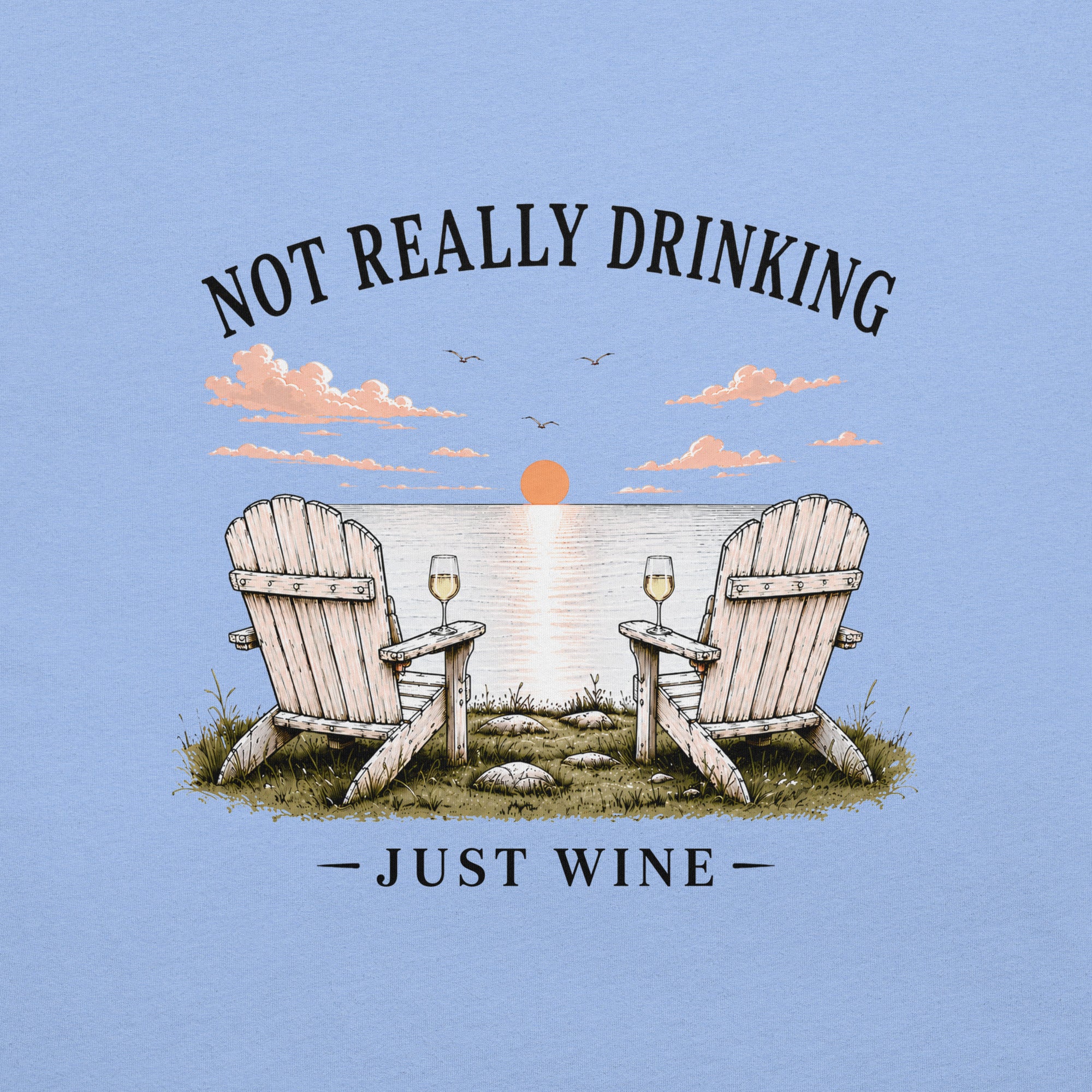 Just Wine Sunset Lake T-Shirt | Not Really Drinking™