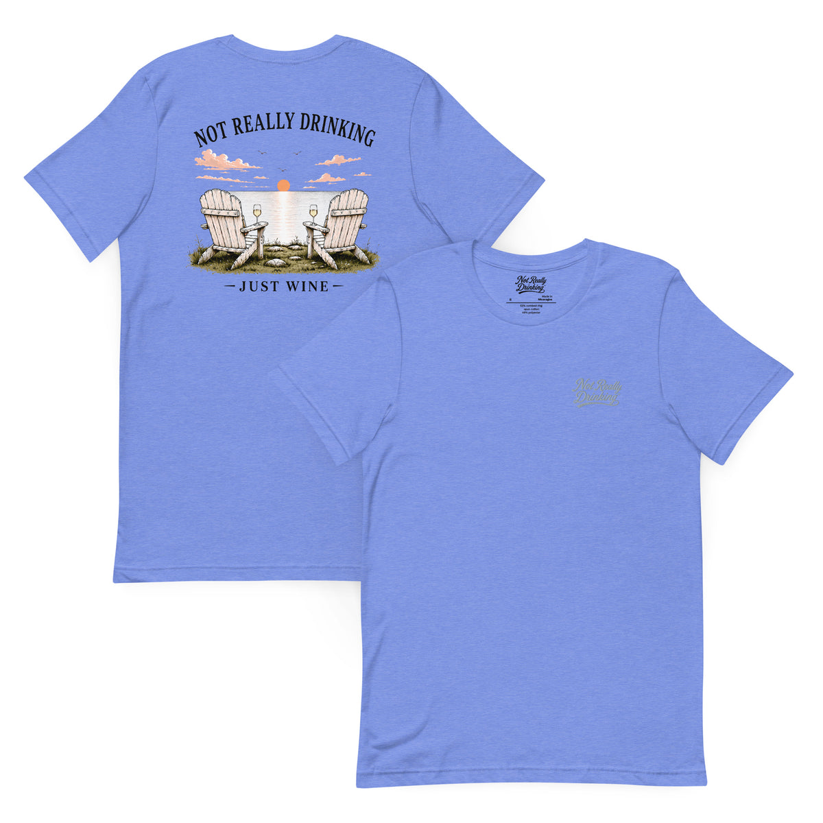 Just Wine Sunset Lake T-Shirt | Not Really Drinking™