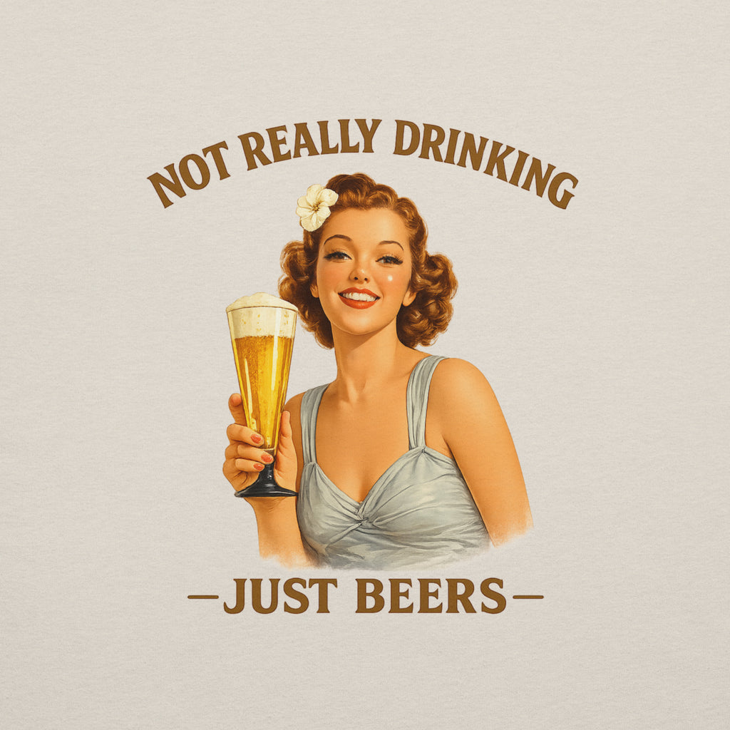 Vintage Just Beers Pin-Up T-Shirt | Not Really Drinking™