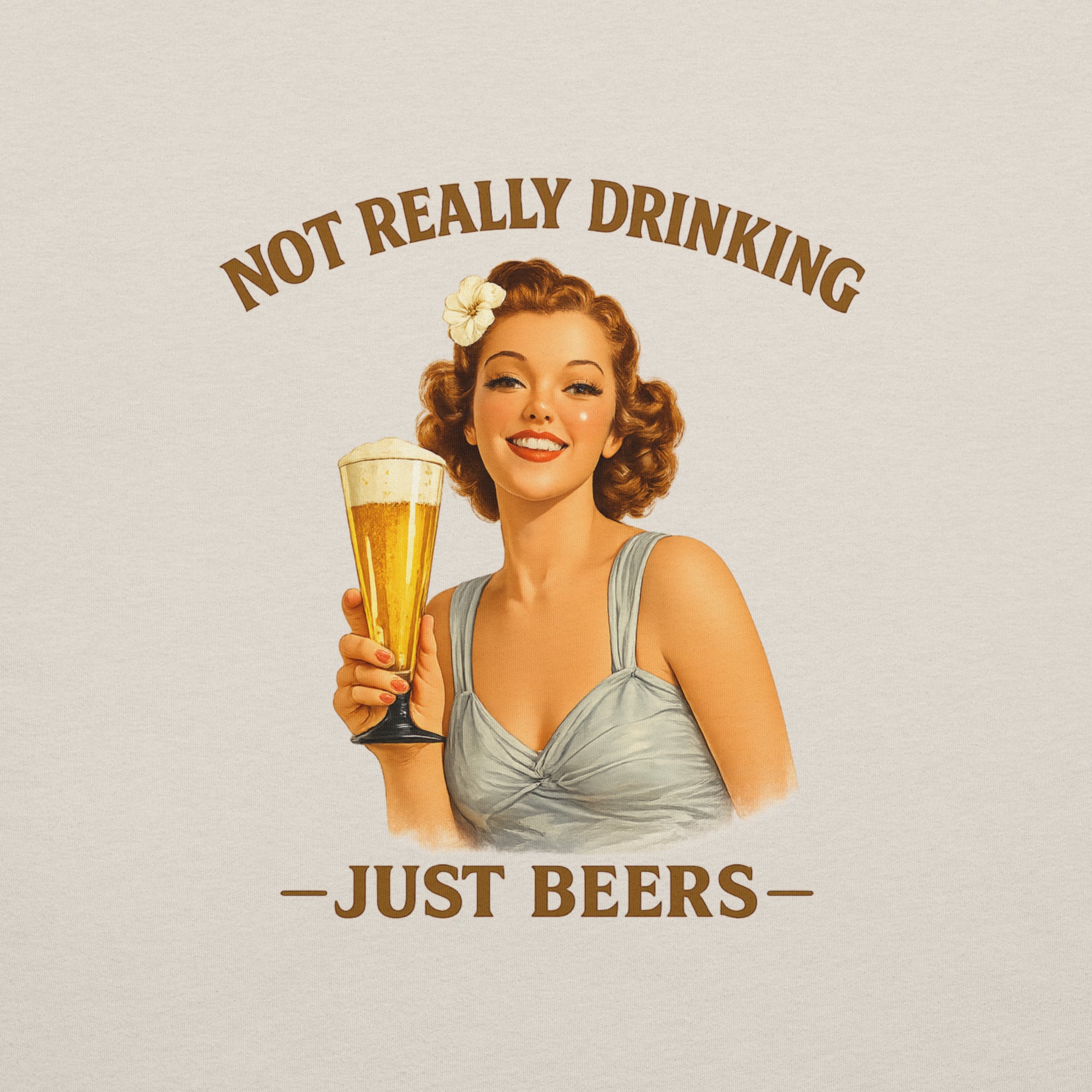 Vintage Just Beers Pin-Up T-Shirt | Not Really Drinking™