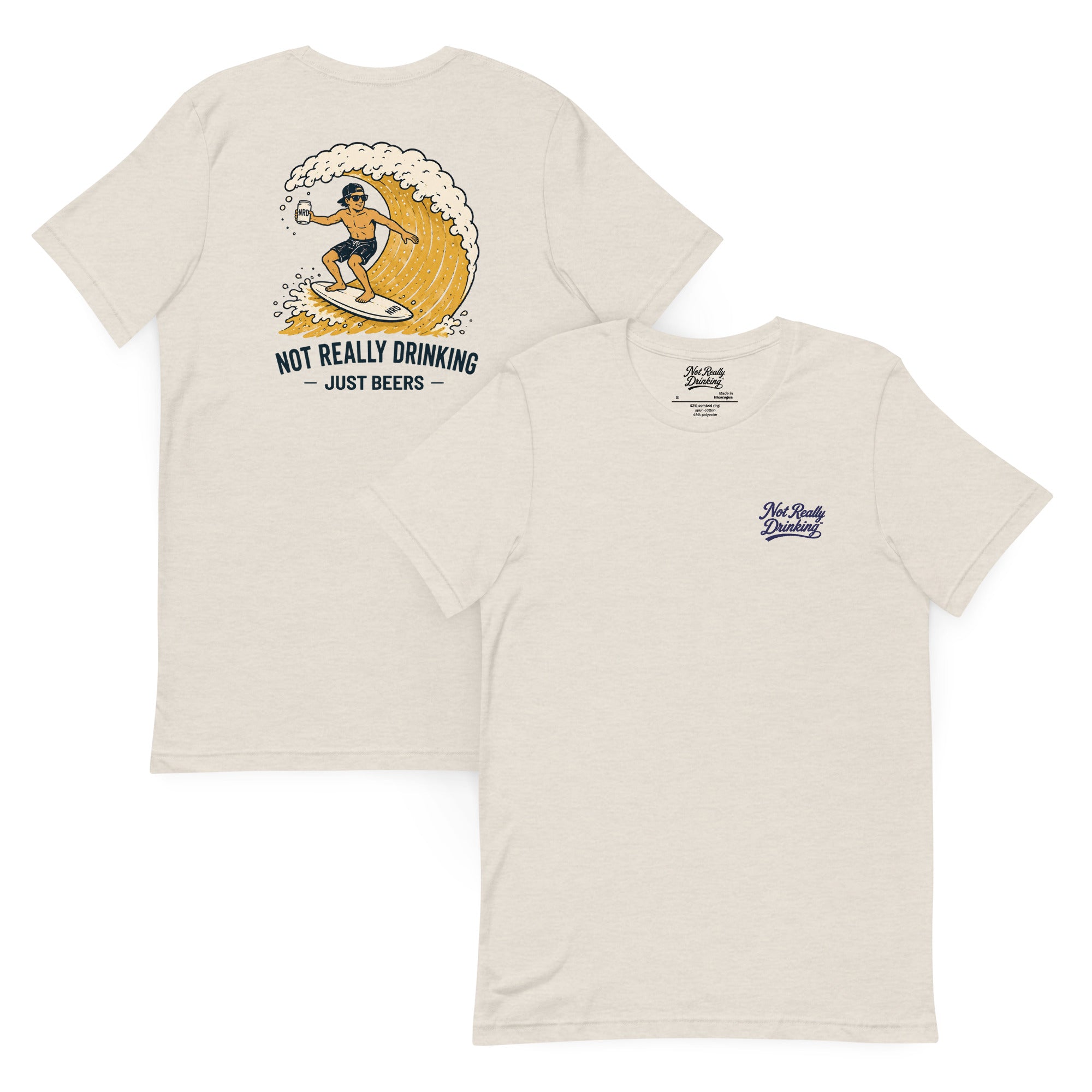 Surfing Beer Wave T-Shirt | Not Really Drinking™