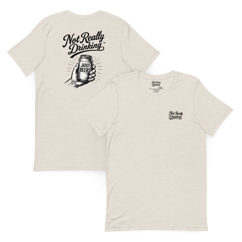 Just Beers Vintage Can T-Shirt | Not Really Drinking™