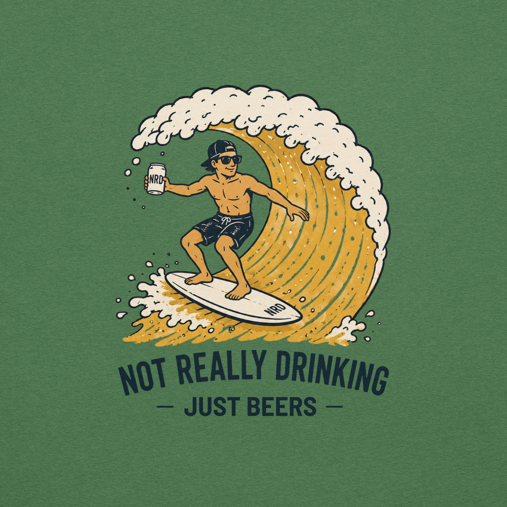 Surfing Beer Wave T-Shirt | Not Really Drinking™