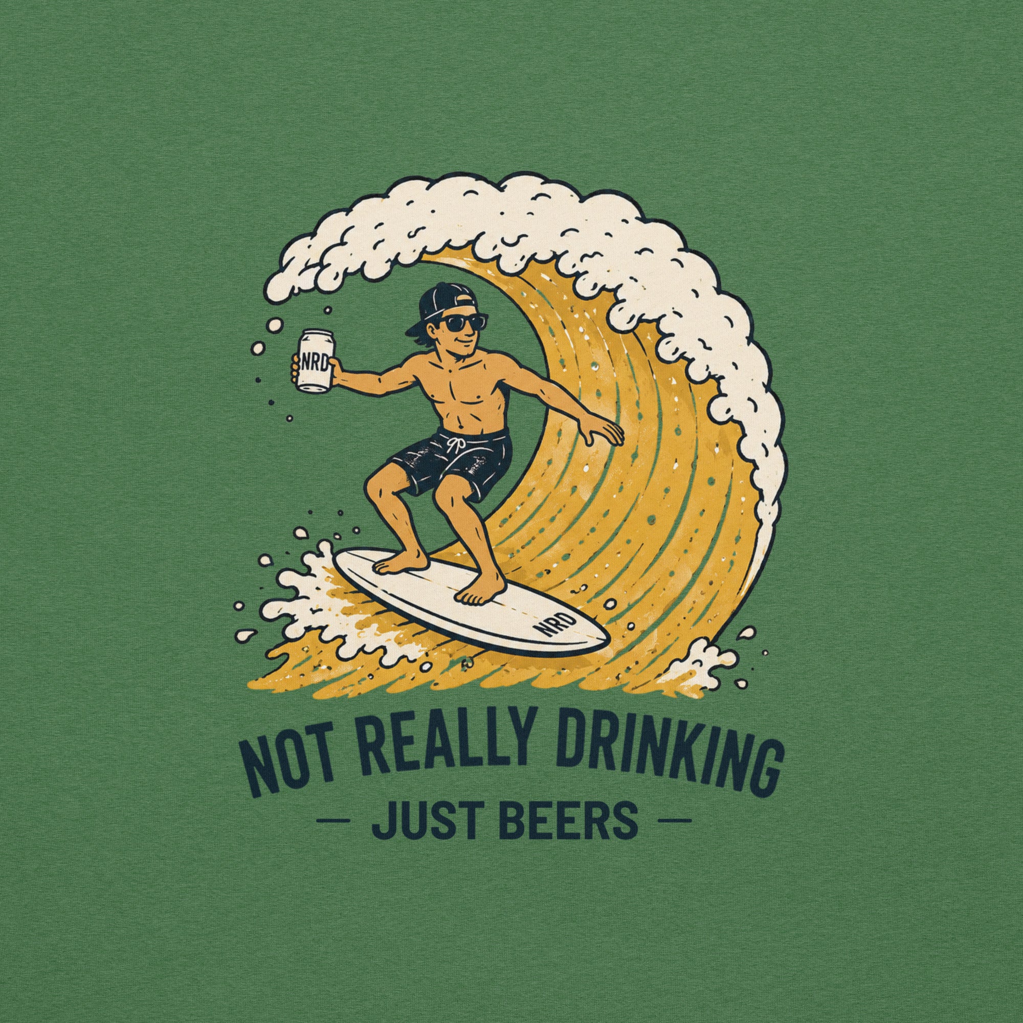 Surfing Beer Wave T-Shirt | Not Really Drinking™