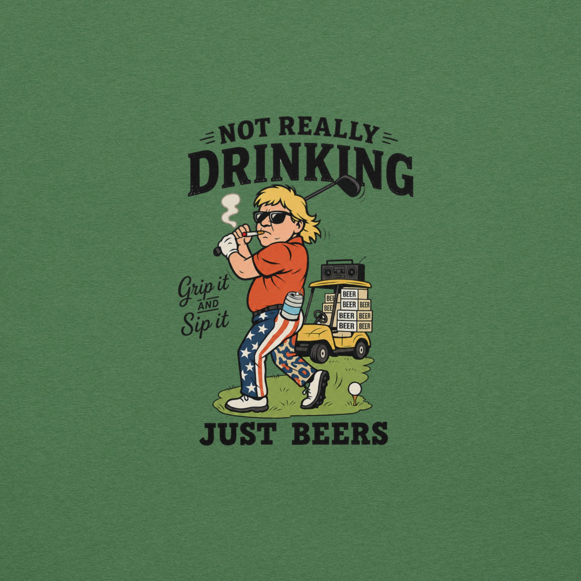 Grip It & Sip It Golfer T-Shirt | Just Beers