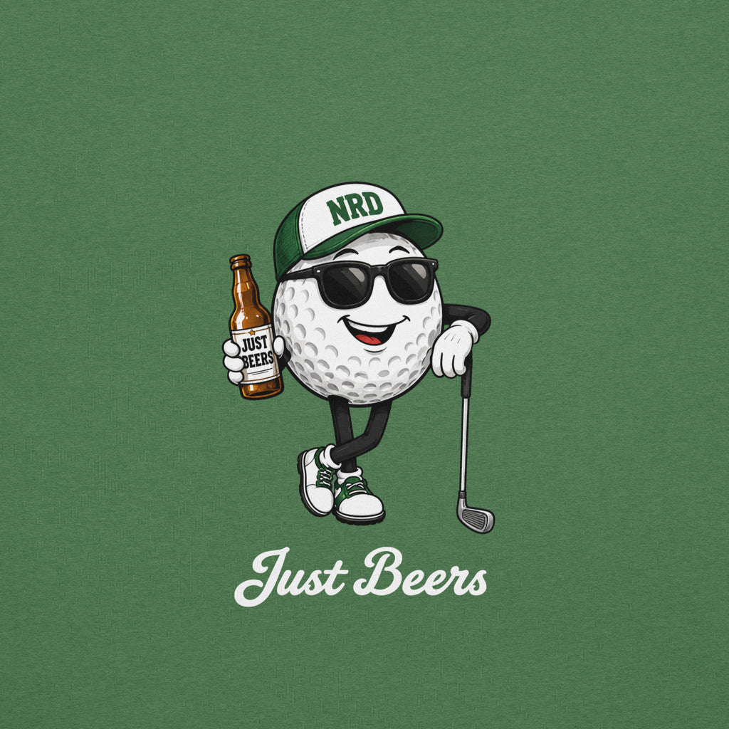 Just Beers Golf Ball T-Shirt | Funny Golf Tee