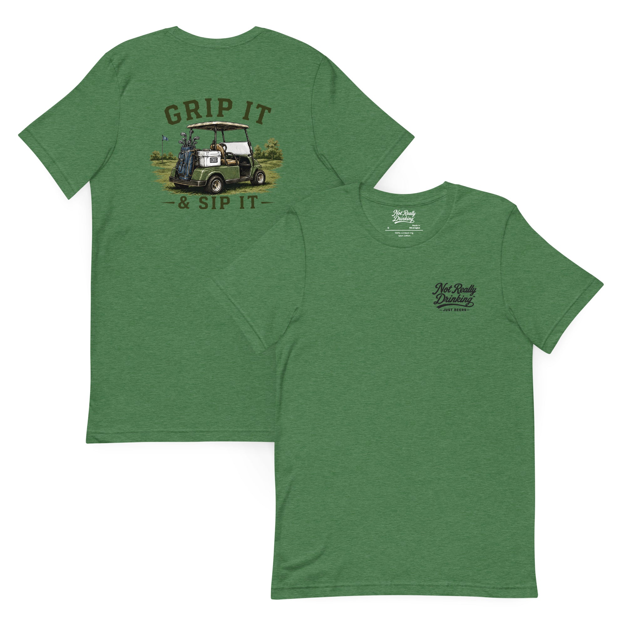 Grip It & Sip It Golf Cart T-Shirt