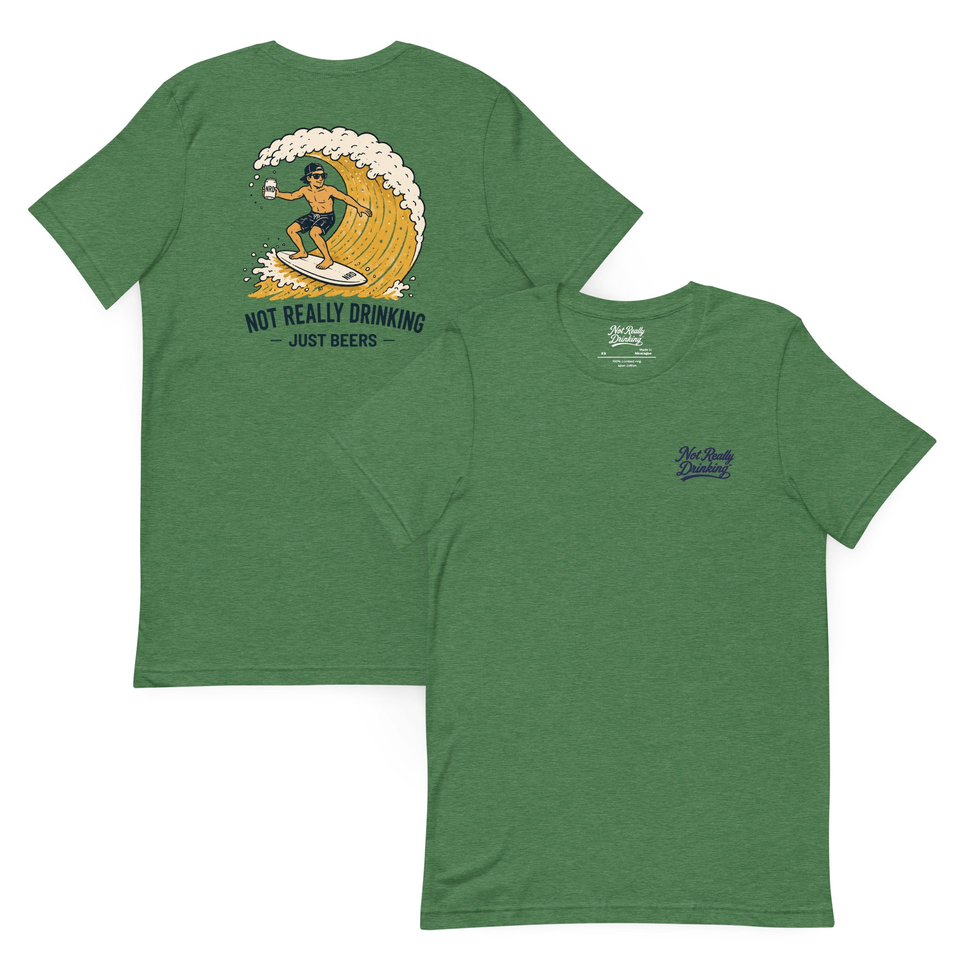 Surfing Beer Wave T-Shirt | Not Really Drinking™