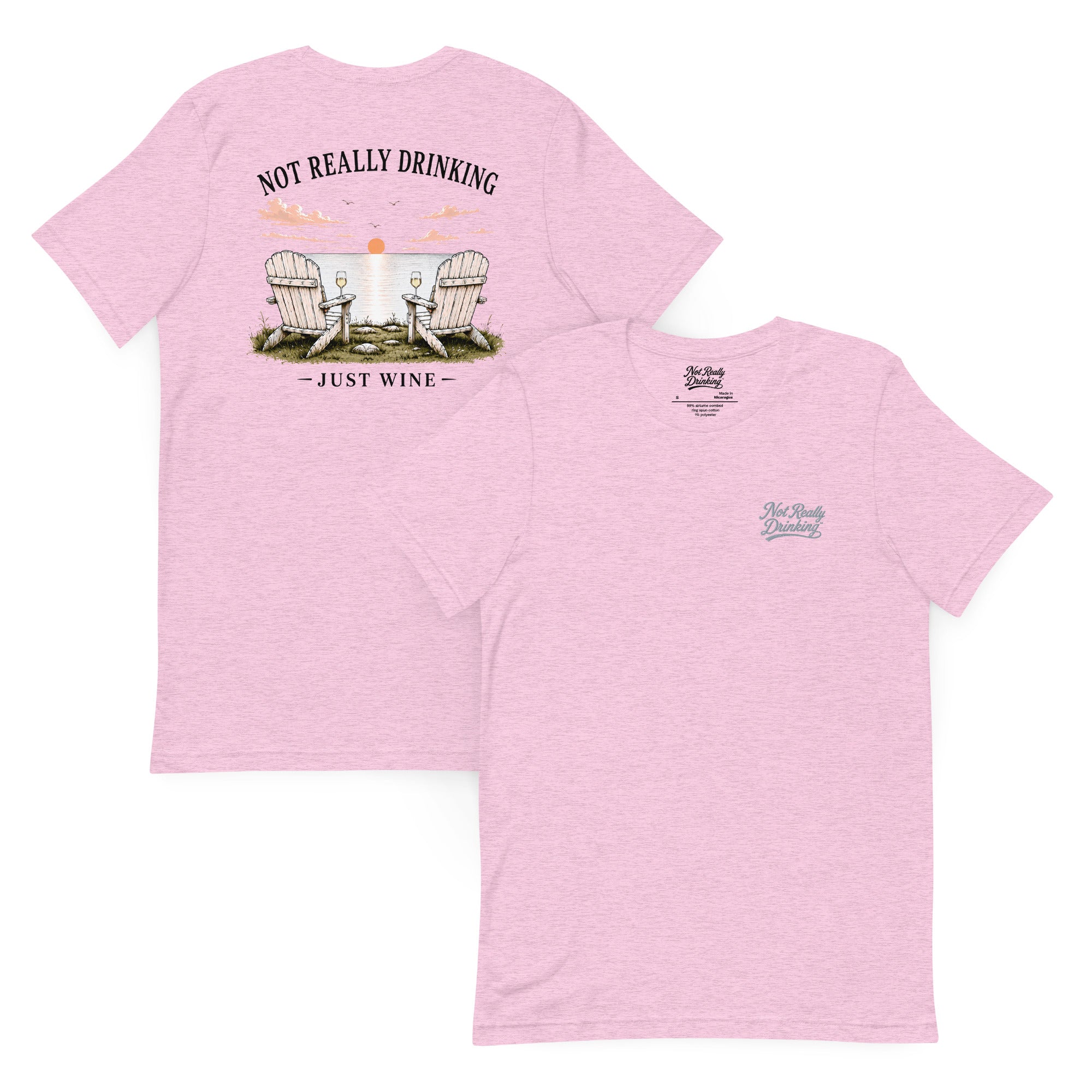 Just Wine Sunset Lake T-Shirt | Not Really Drinking™