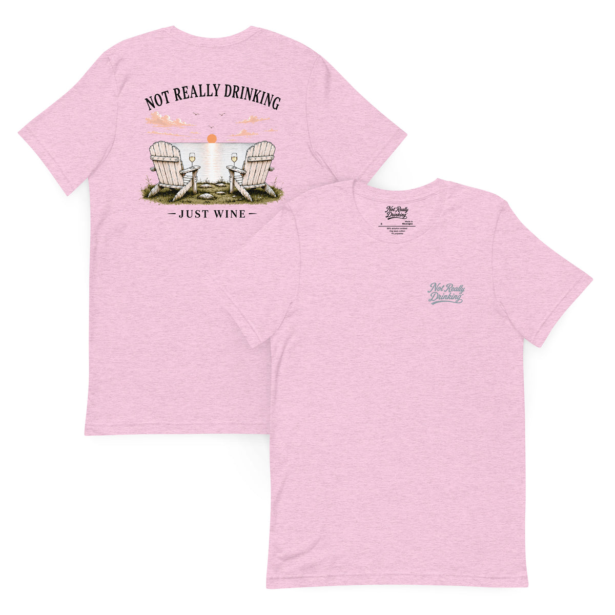 Just Wine Sunset Lake T-Shirt | Not Really Drinking™