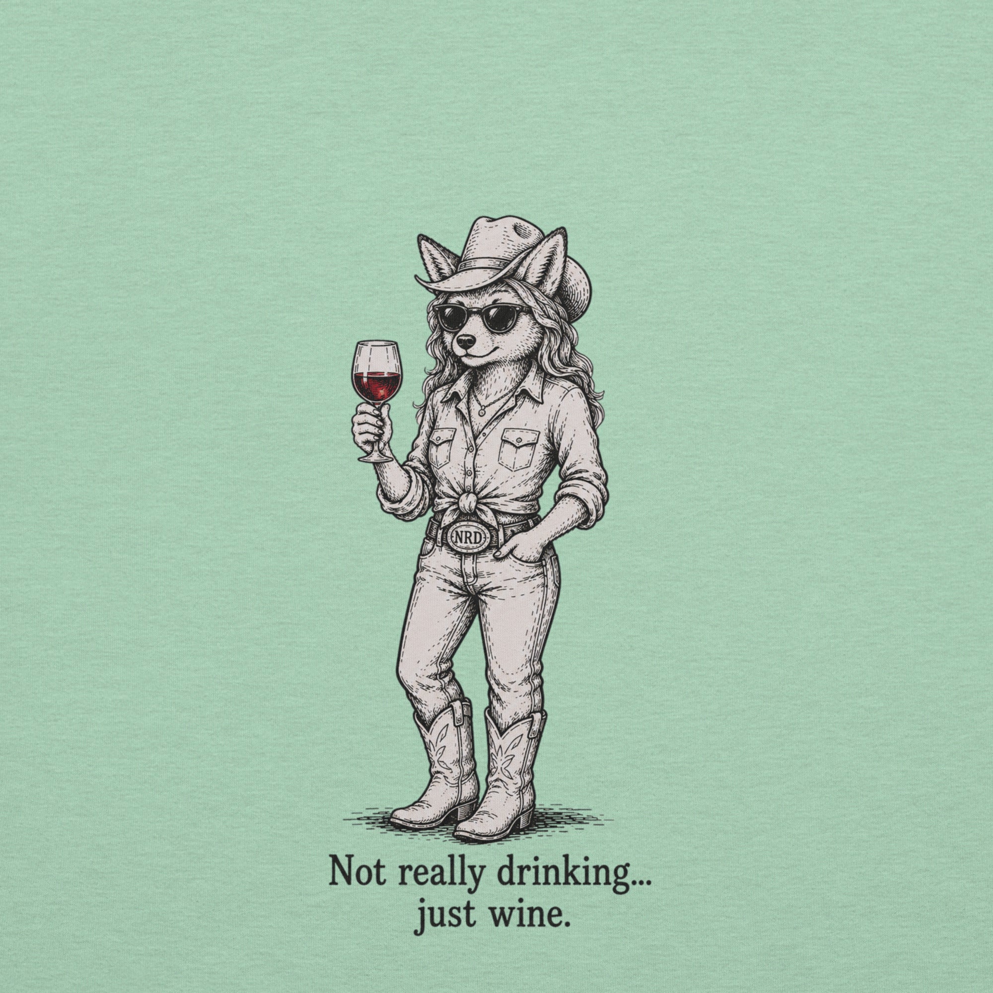 Cowgirl Just Wine T-Shirt | Western Wine Tee