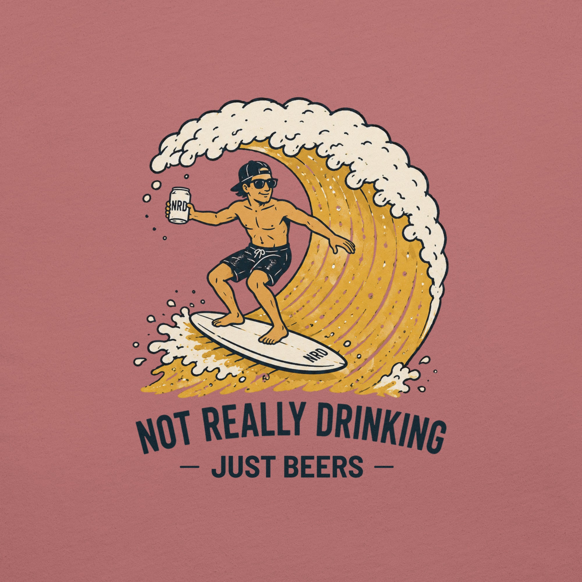 Surfing Beer Wave T-Shirt | Not Really Drinking™