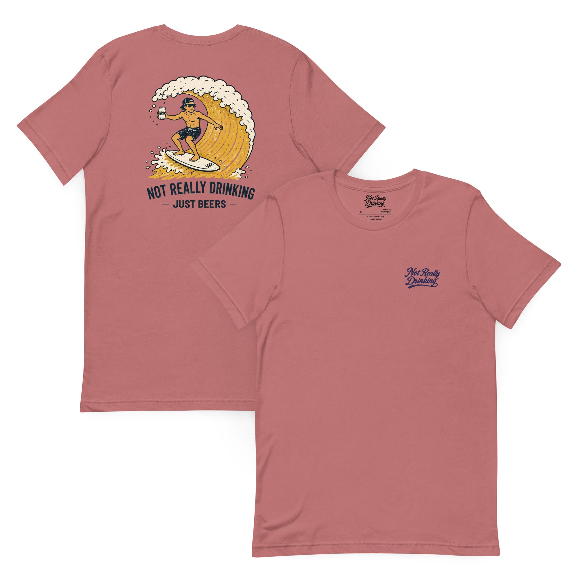 Surfing Beer Wave T-Shirt | Not Really Drinking™