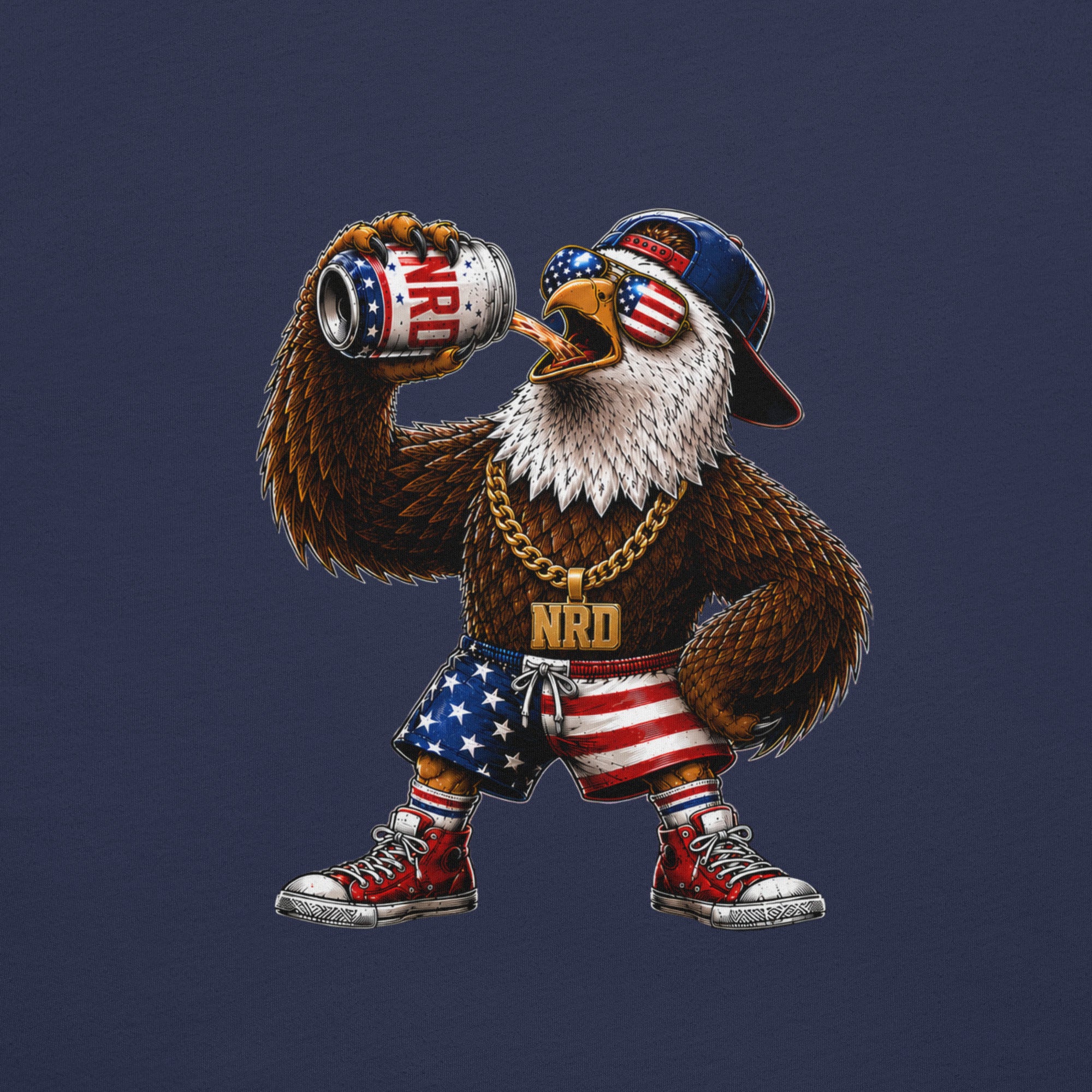 Patriotic Eagle Just Beers T-Shirt | USA Beer Tee