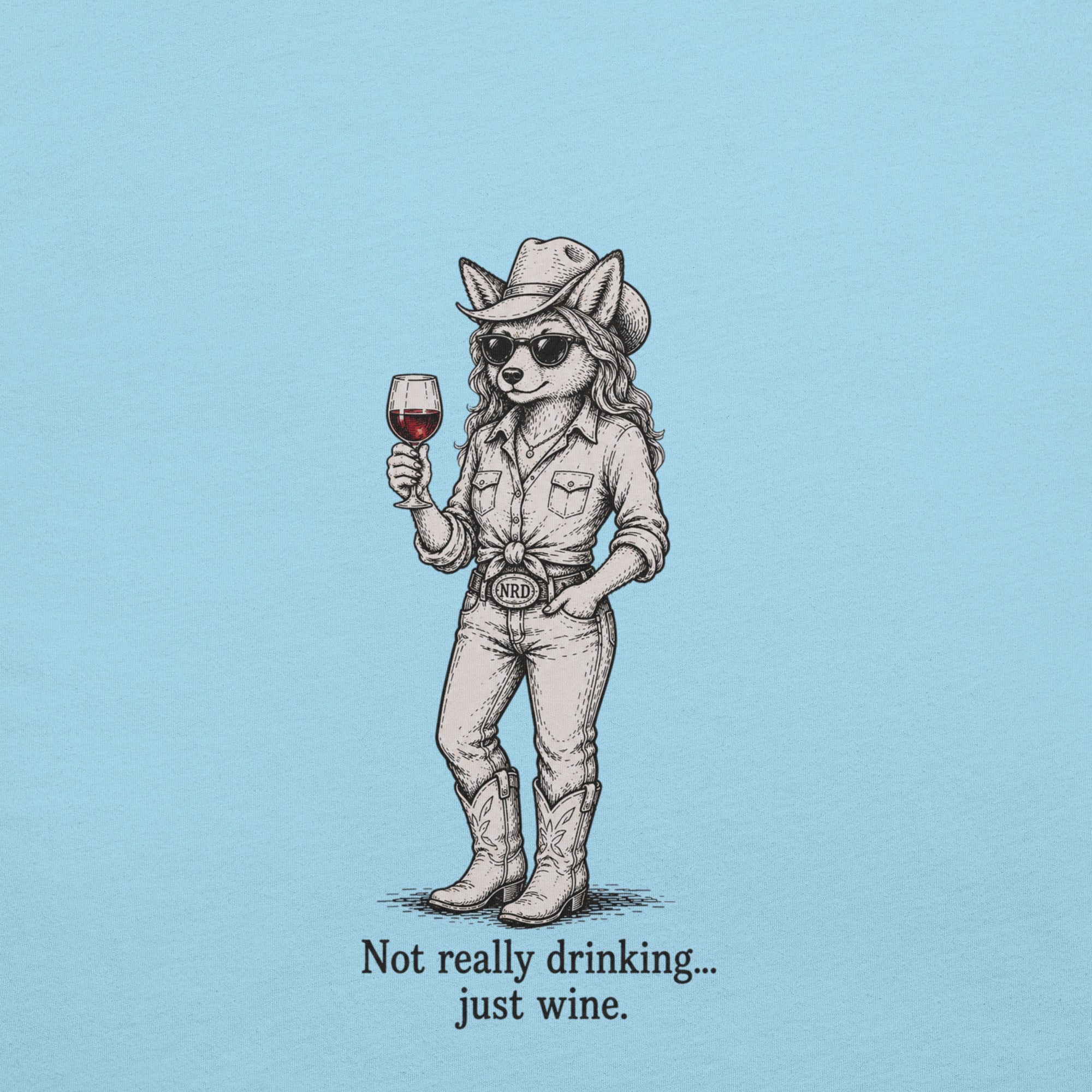 Cowgirl Just Wine T-Shirt | Western Wine Tee