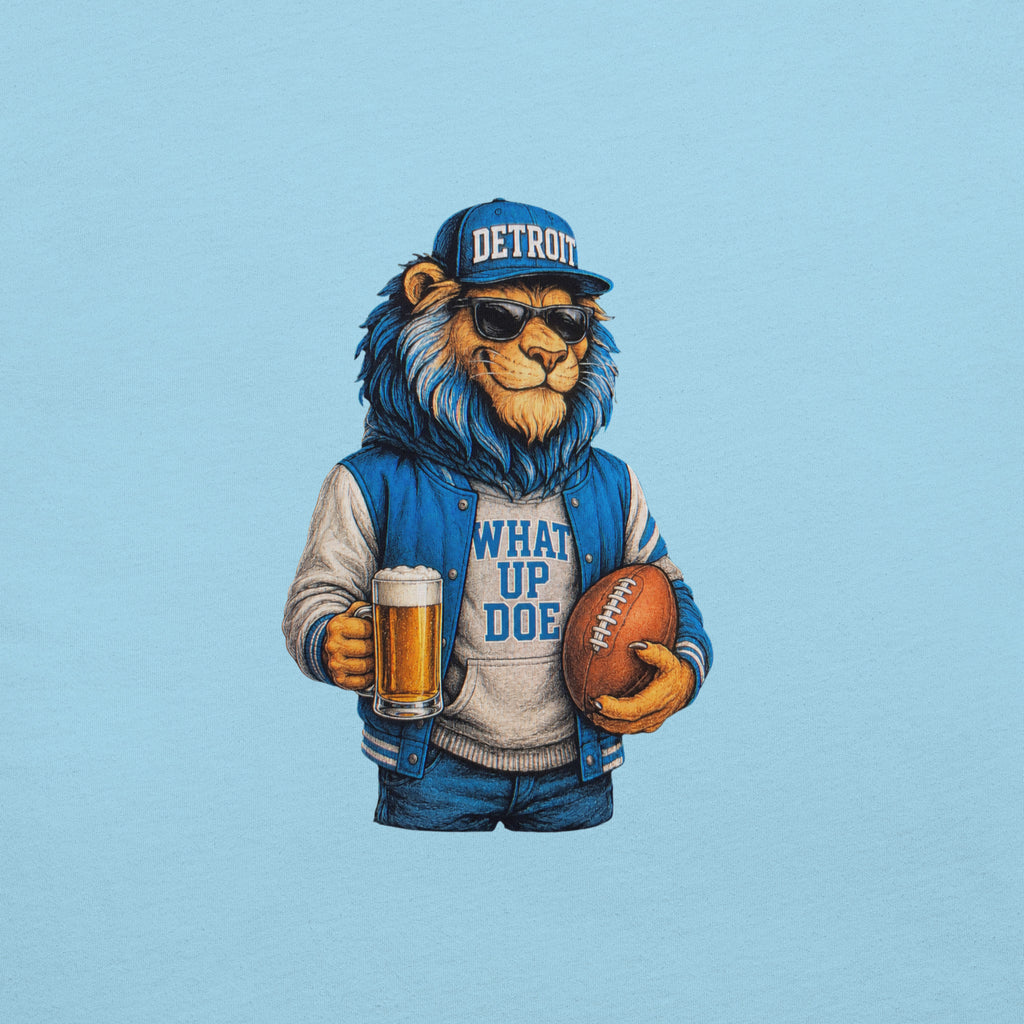 What Up Doe Lion Football T-Shirt | Detroit Inspired