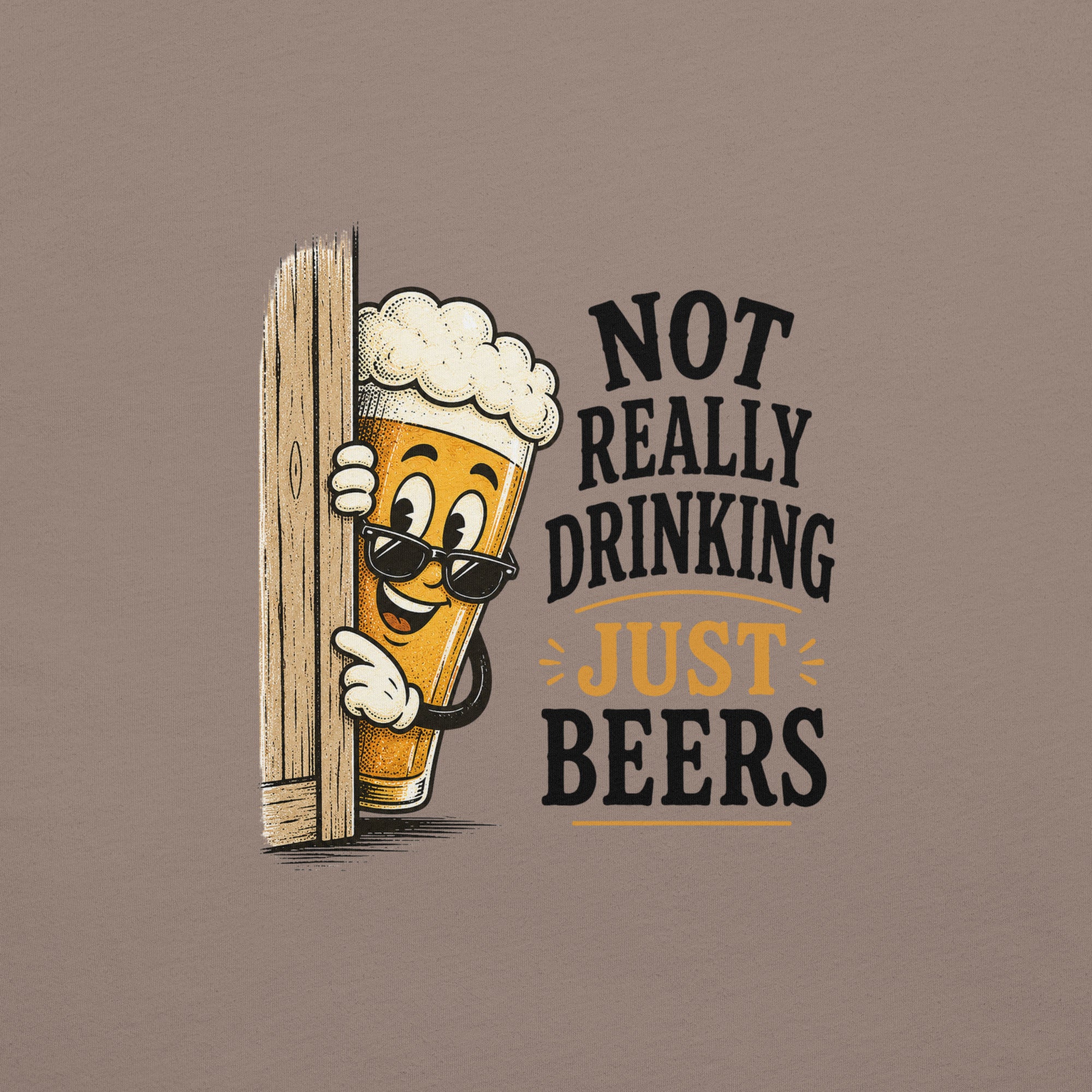 Not Really Drinking Peeking Beer T-Shirt