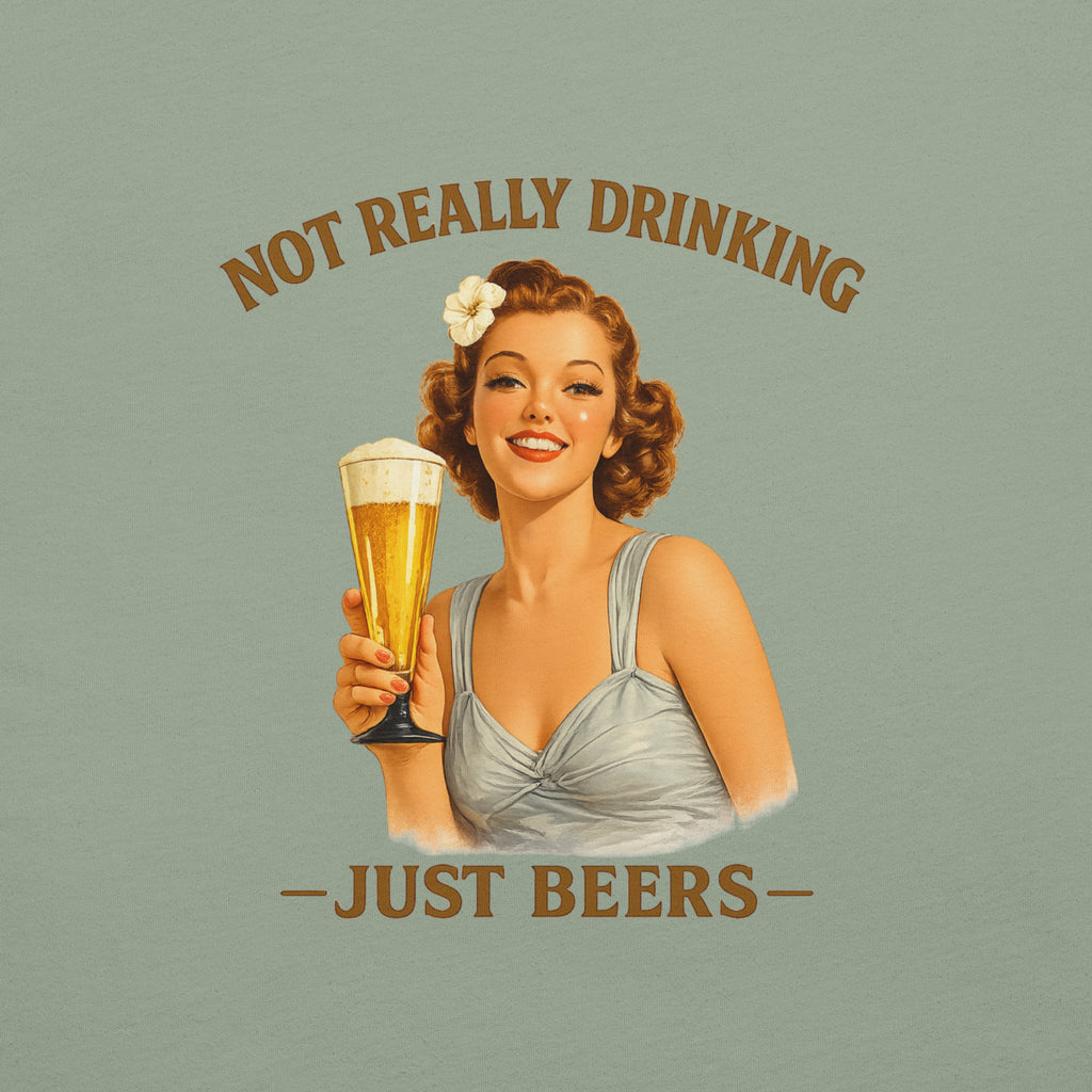 Vintage Just Beers Pin-Up T-Shirt | Not Really Drinking™