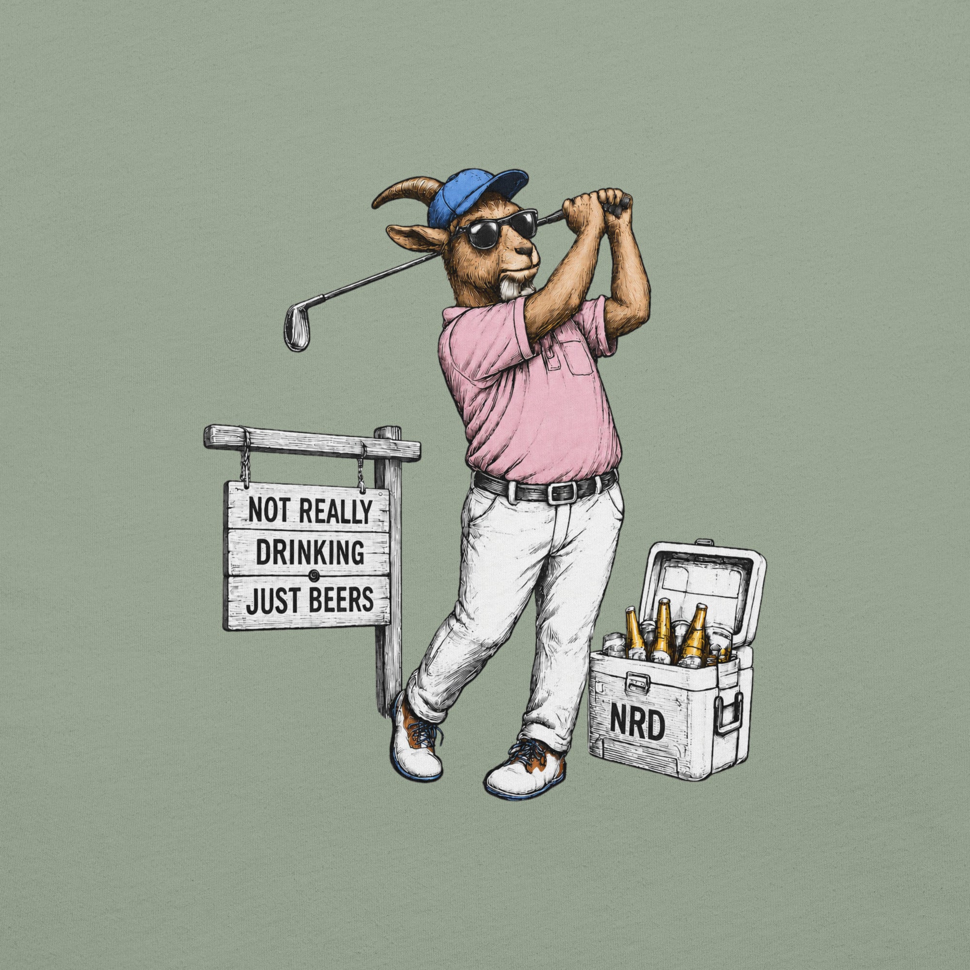 Goat Golfer T-Shirt | Funny Golf Shirt