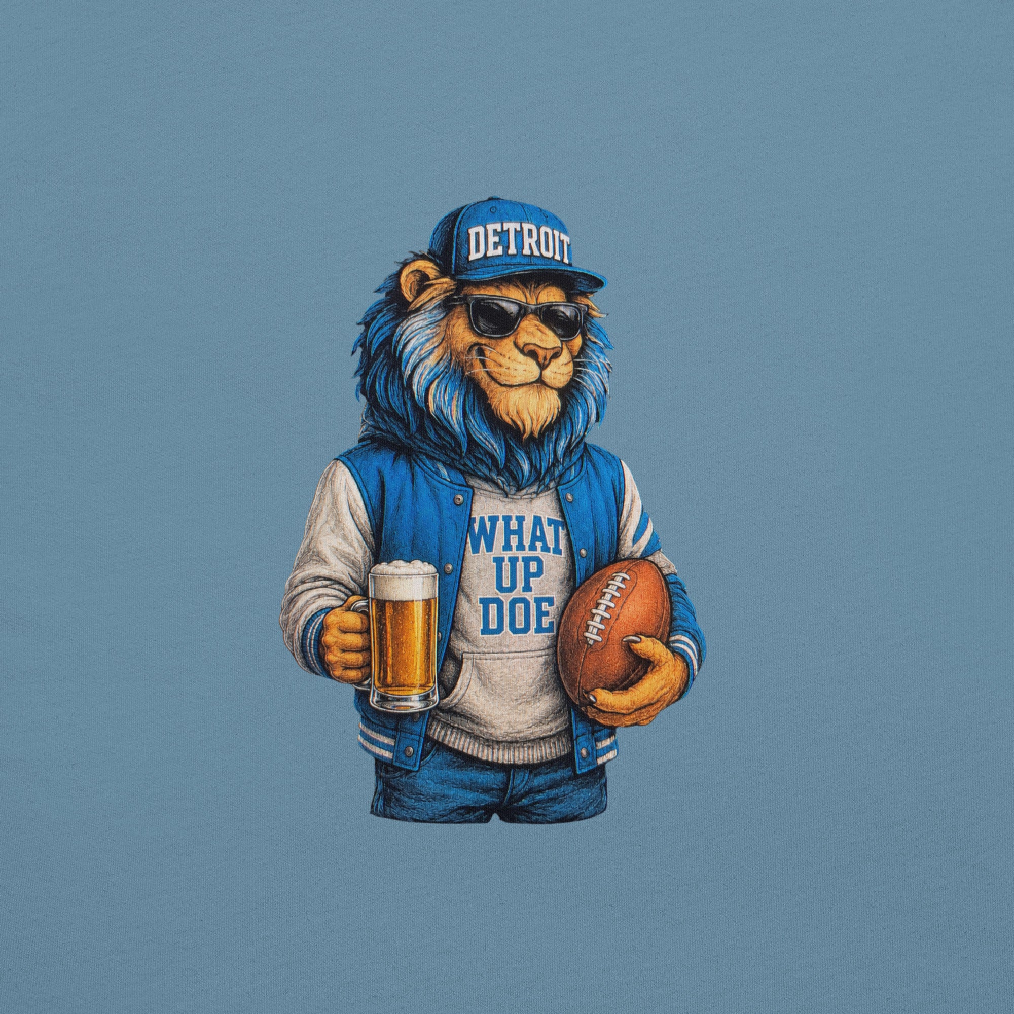 What Up Doe Lion Football T-Shirt | Detroit Inspired