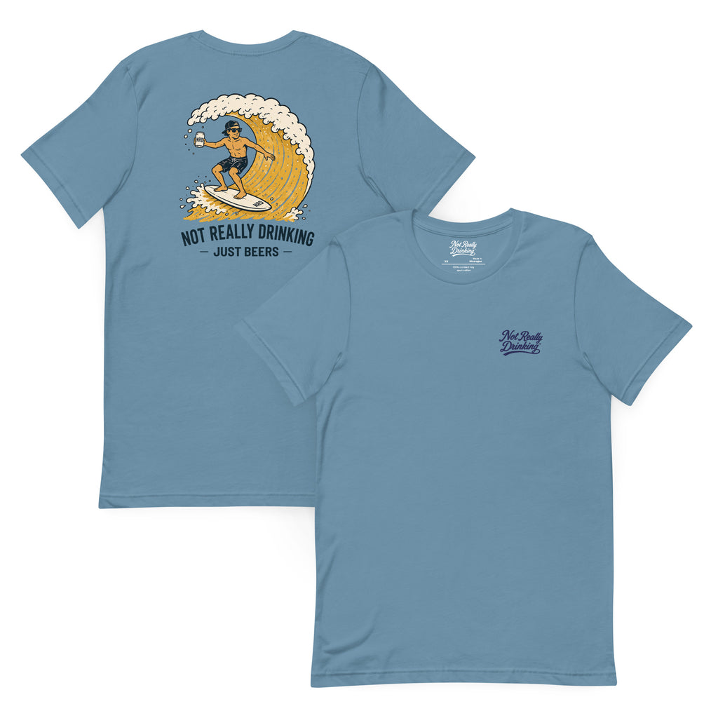 Surfing Beer Wave T-Shirt | Not Really Drinking™