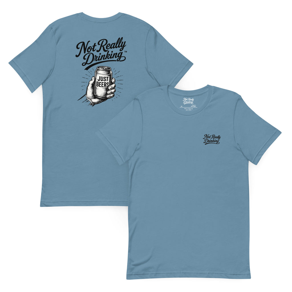 Just Beers Vintage Can T-Shirt | Not Really Drinking™