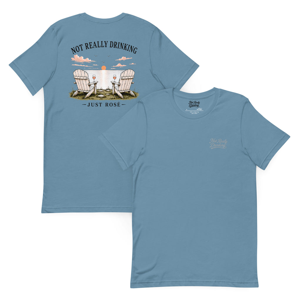 Just Rosé Sunset Lake T-Shirt | Not Really Drinking™