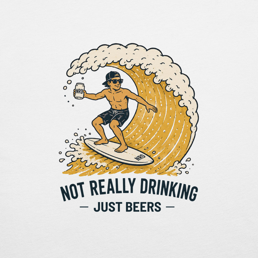 Surfing Beer Wave T-Shirt | Not Really Drinking™
