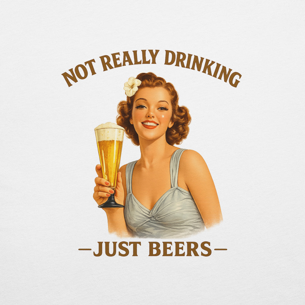 Vintage Just Beers Pin-Up T-Shirt | Not Really Drinking™