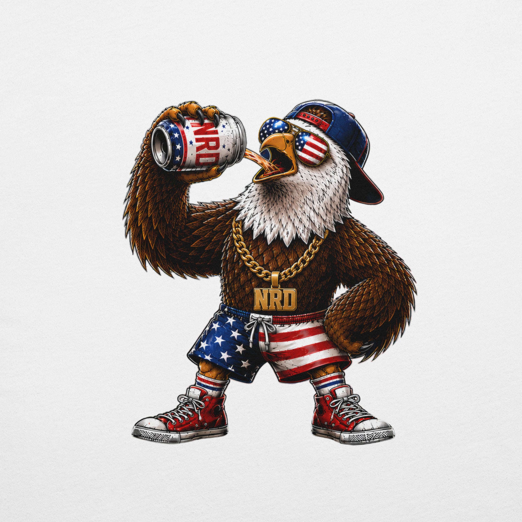 Patriotic Eagle Just Beers T-Shirt | USA Beer Tee