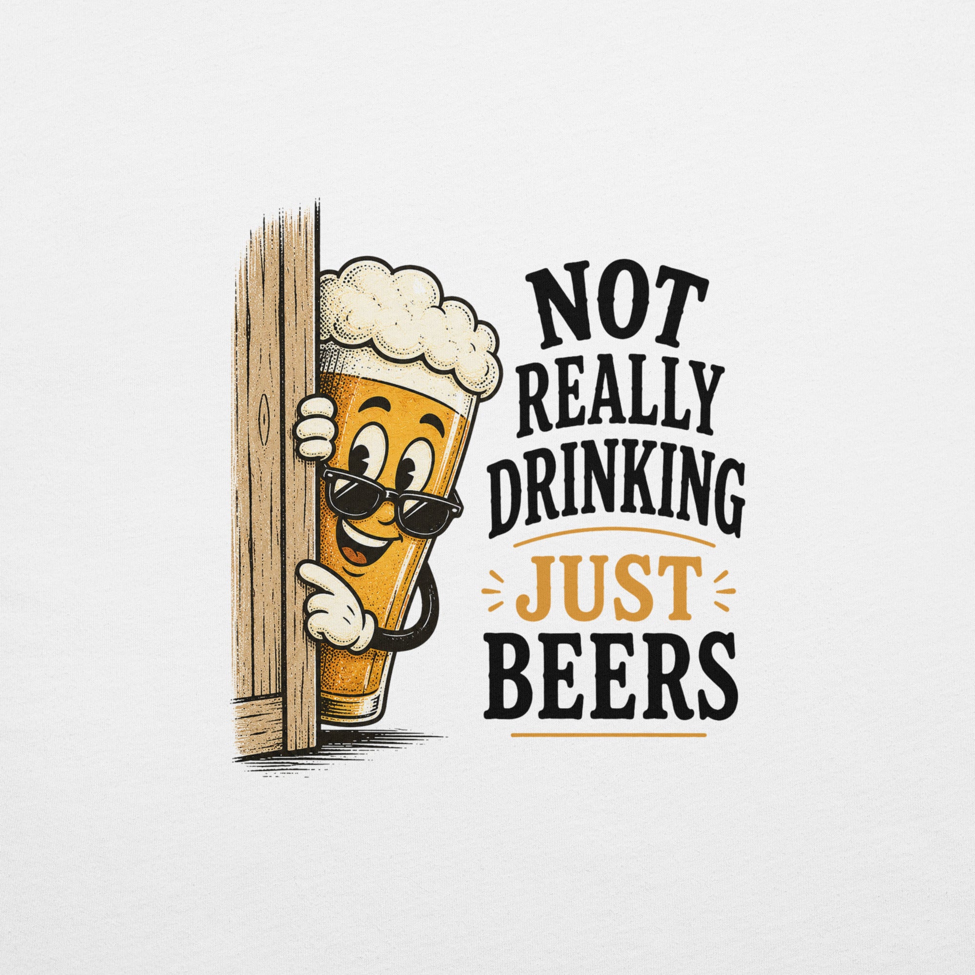 Not Really Drinking Peeking Beer T-Shirt