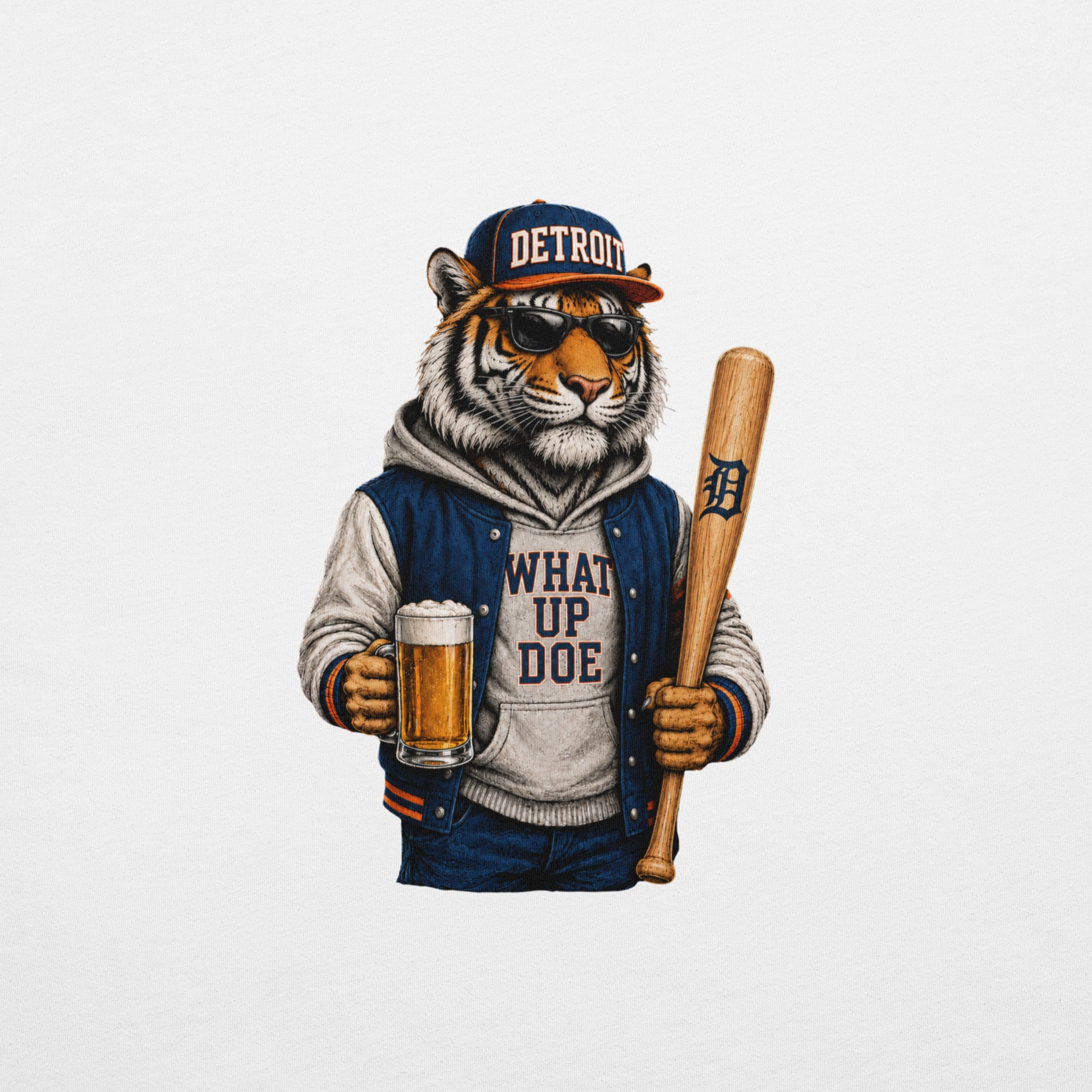 What Up Doe Baseball T-Shirt | Detroit Inspired
