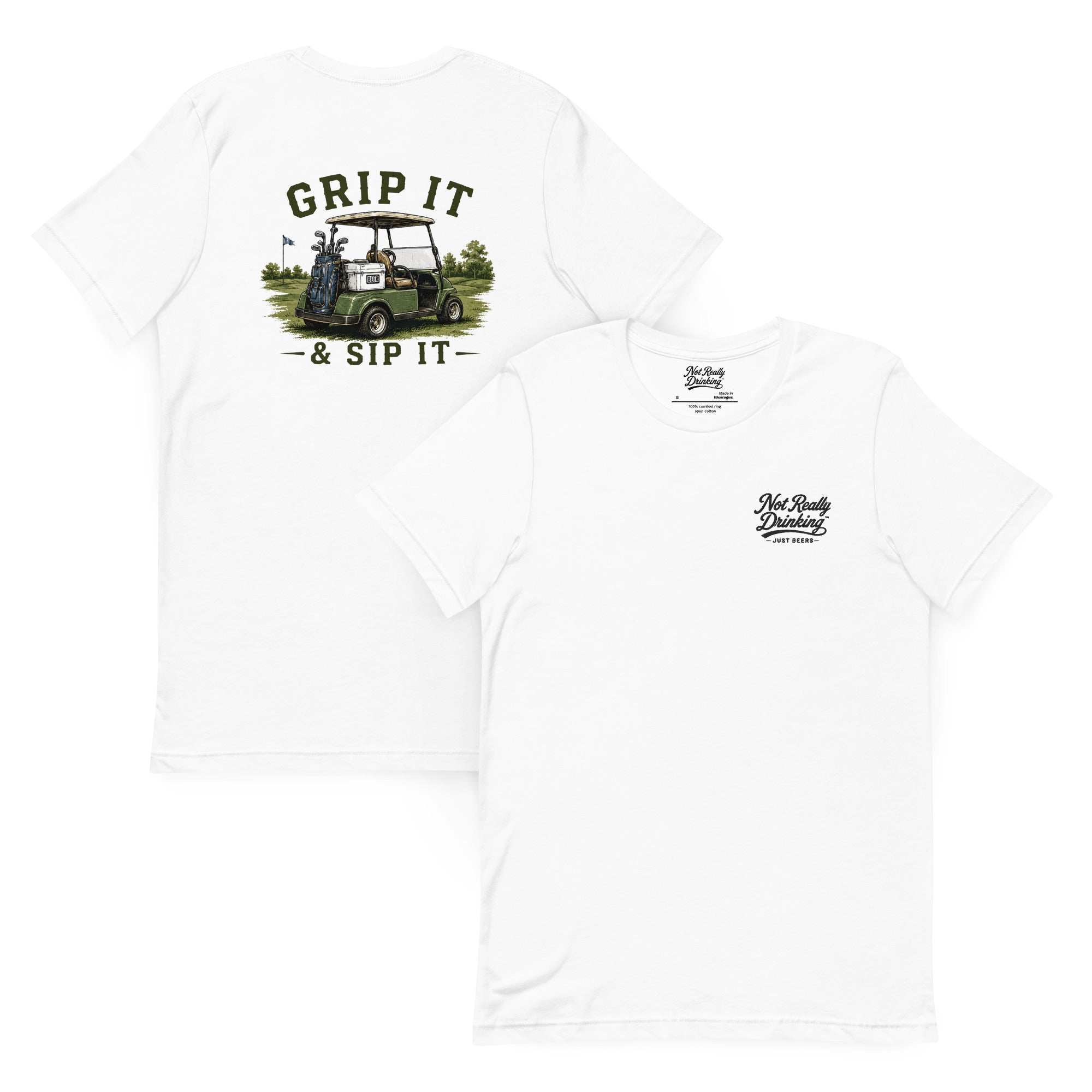 Grip It & Sip It Golf Cart T-Shirt