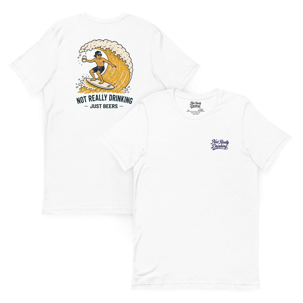 Surfing Beer Wave T-Shirt | Not Really Drinking™